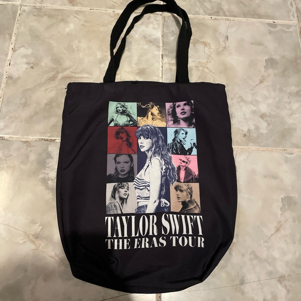 Taylor Swift Eras Tour Tote Bag - Official Merch! Amc Movie Theater Merch Black